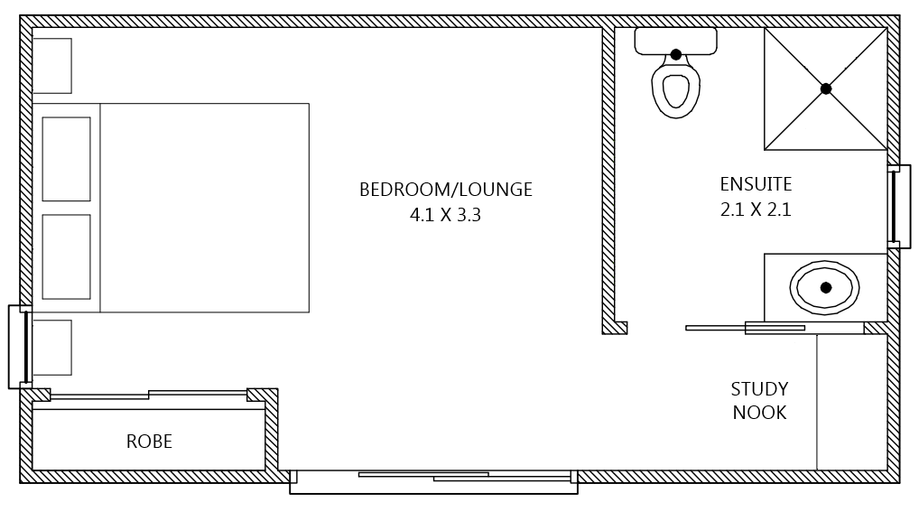 Aspect - 1 Bedroom + Study + Ensuite