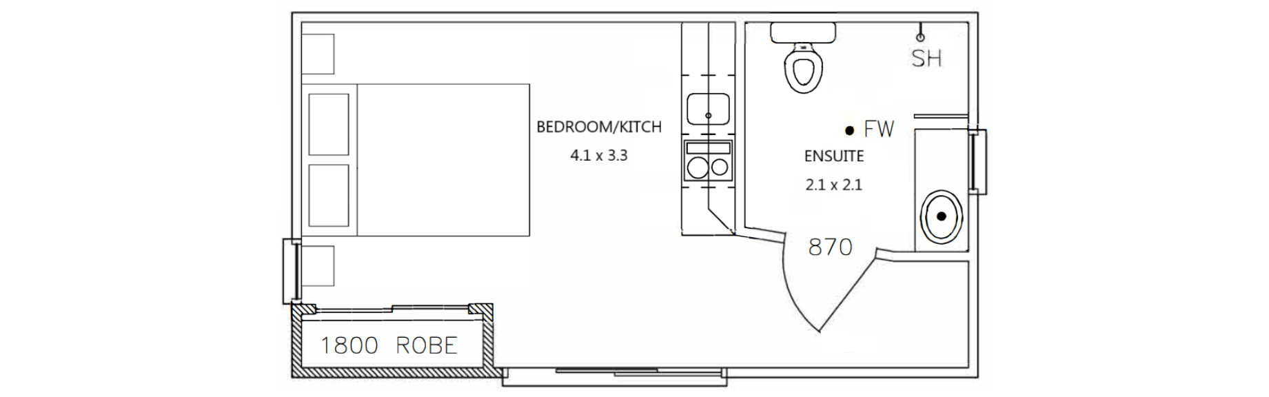 Alto - 1 Bedroom + Kitchen