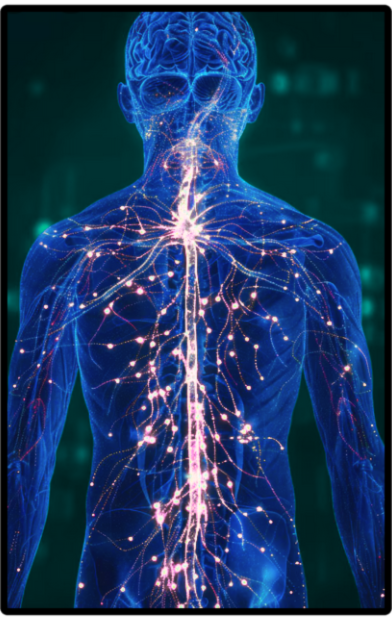 Länge der Nervenfasern und das Nervensystem.