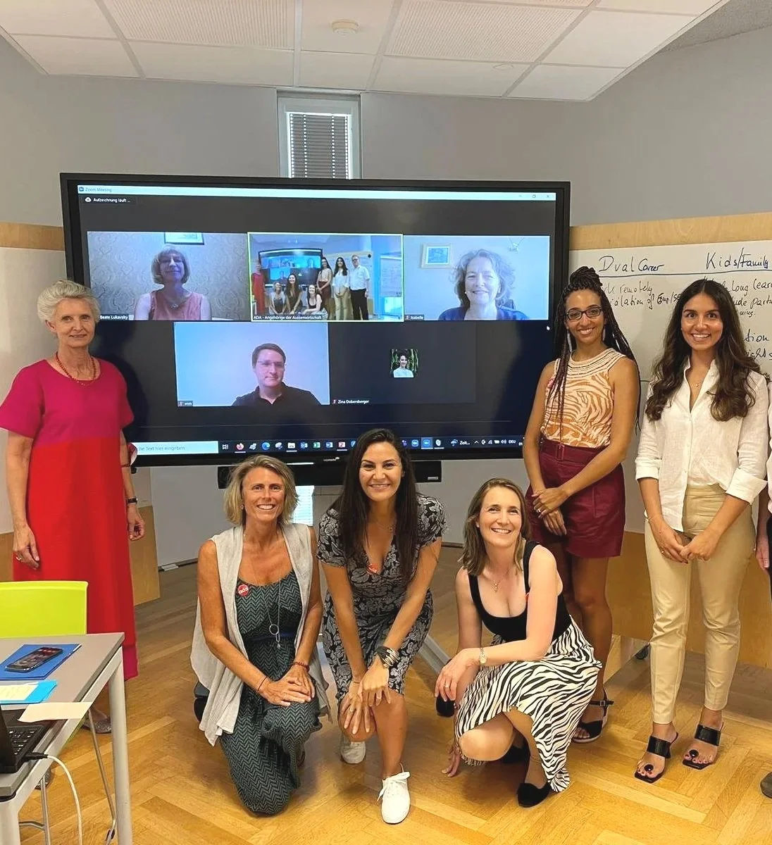 Group of women, including Amel Derregui (The Time is Now Podcast), Katja Otter, Mariah Palantzas (Owner and Interior Designer of Studio Vieto)