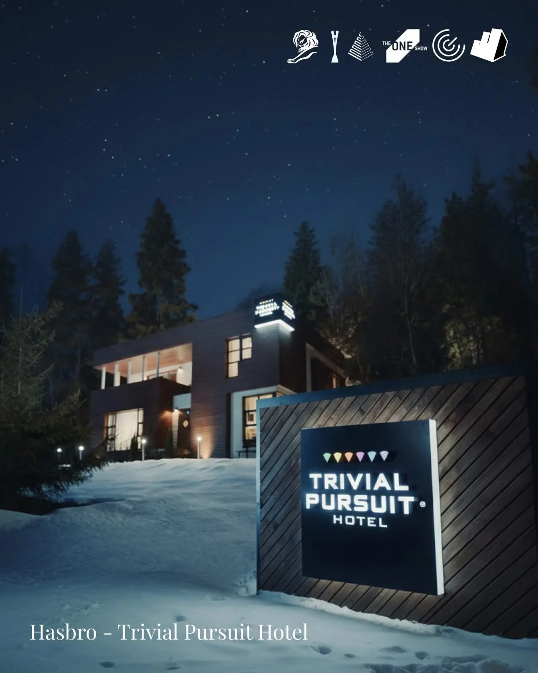 Hasbro Trivial Pursuit Hotel Cannes Lions Silver and Bronze winner project by Global Creative Director Evgenii Shiniaev