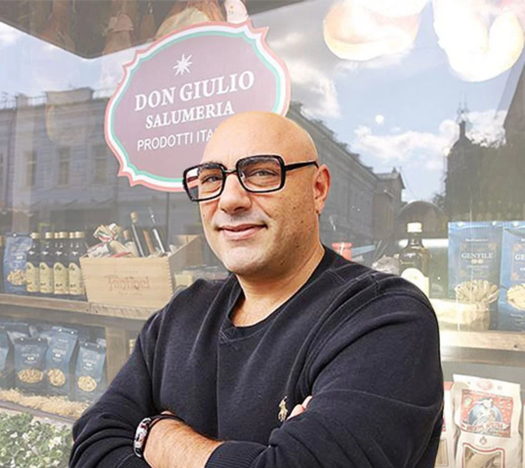 Don Giulio Zompi, owner of Don Giulio Salumeria, that made the famous guerilla ad "First Ad That Prefers To Hide".