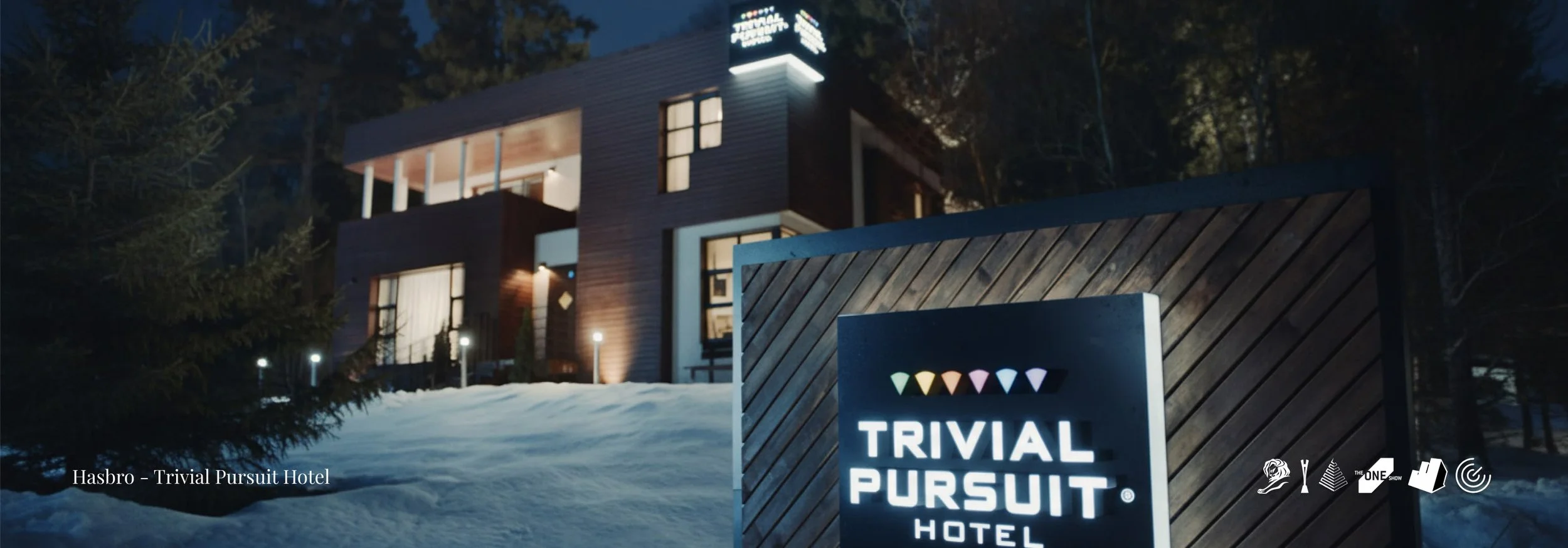 Hasbro Trivial Pursuit Hotel cannes lions silver and bronze winning project by Global Creative Director Evgenii Shiniaev