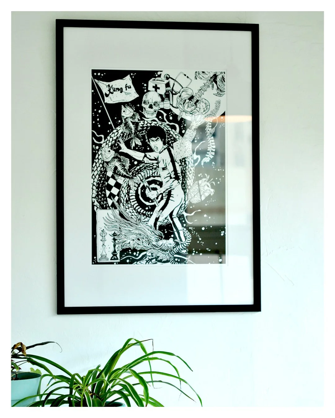 Tornado framed in size A3