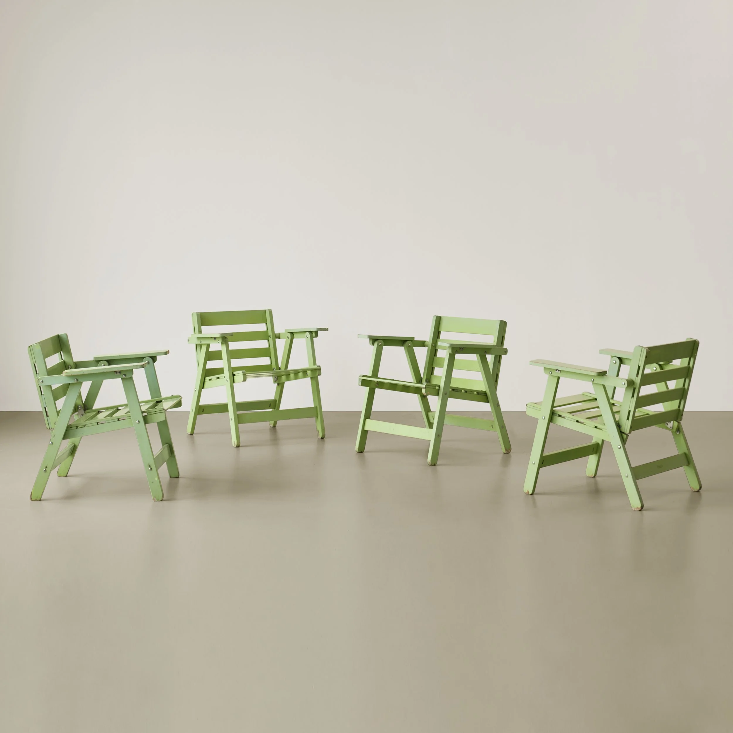 Carlo Hauner, set of four "California" armchairs from the "America" series, circa 1968