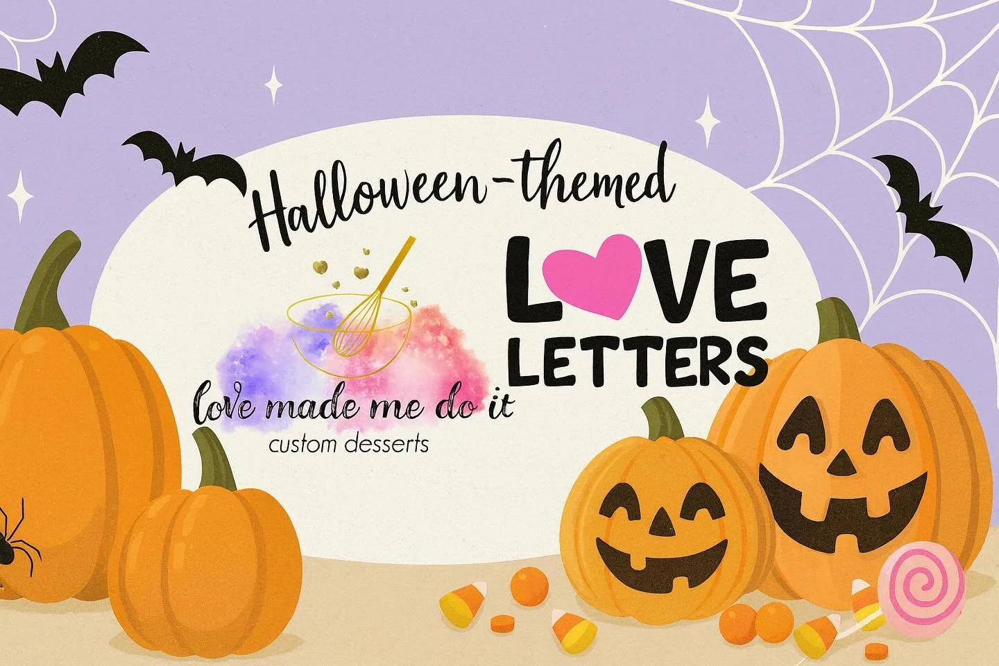 🍪Halloween Fun at Love Letters🍪
School&rsquo;s out on Monday, October 20th, so let&rsquo;s make it a spooky-sweet afternoon! 👻🎃👻
Join us for a Halloween Cookie Decorating Class led by our friends at @lovemademedoit.cookies 

📅 Monday, Oct. 20
⏰