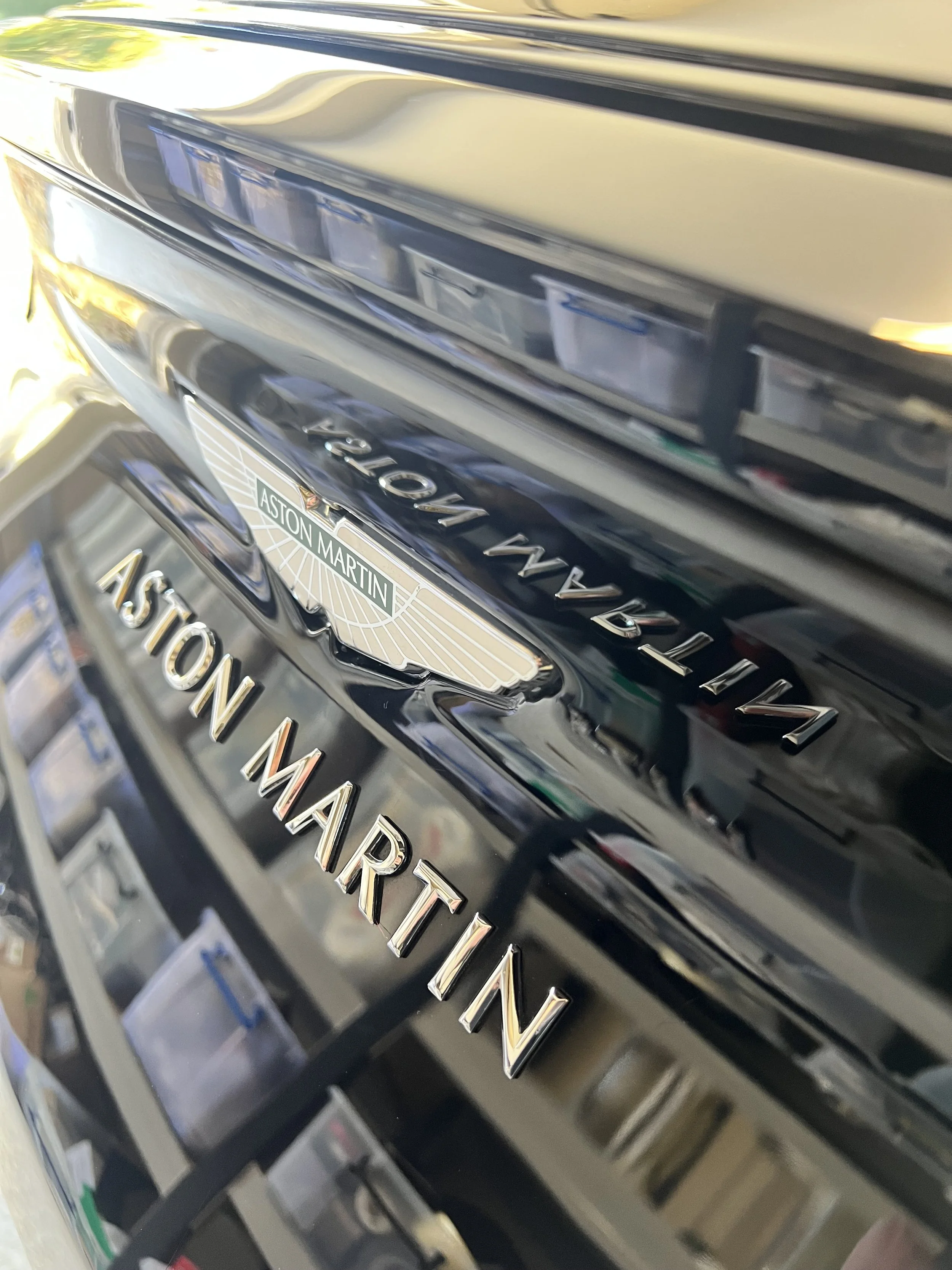 Aston Martin car after full valet and detail and ceramic coating.