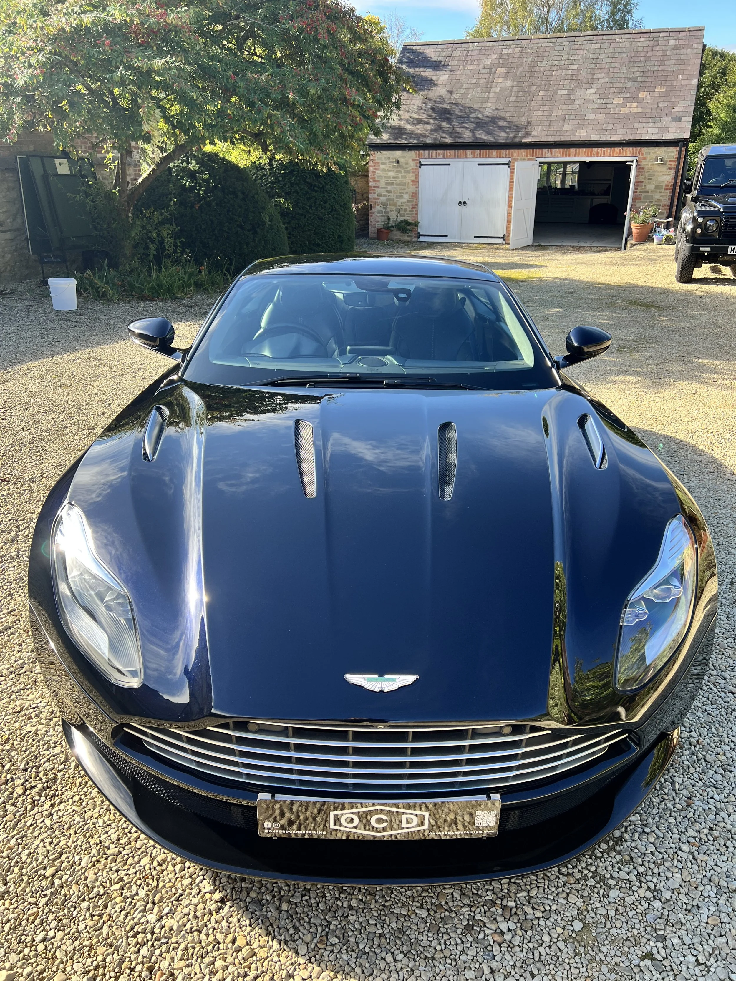Aston Martin car after full valet and detail and ceramic coating.