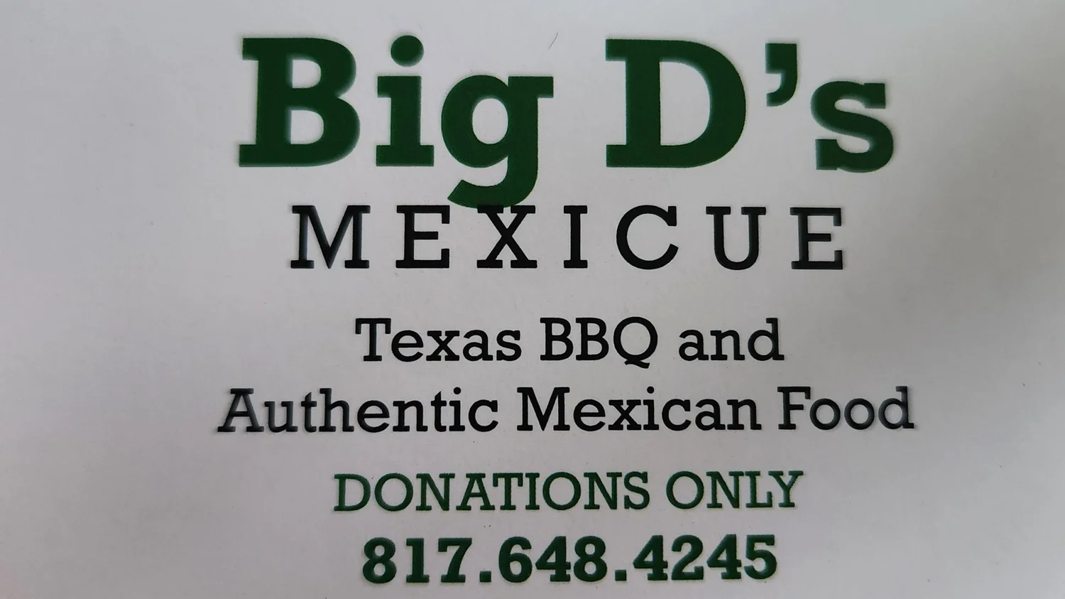 Big D&#39;s Mexicue