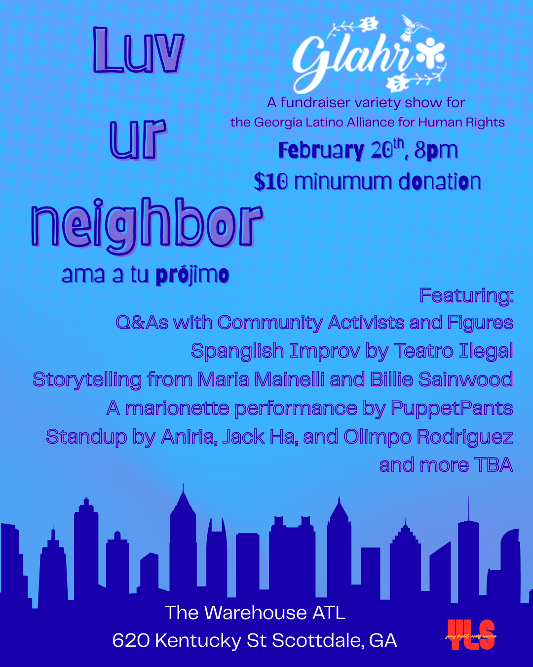 Luv Ur Neighbor: A Fundraising Show for GLAHR