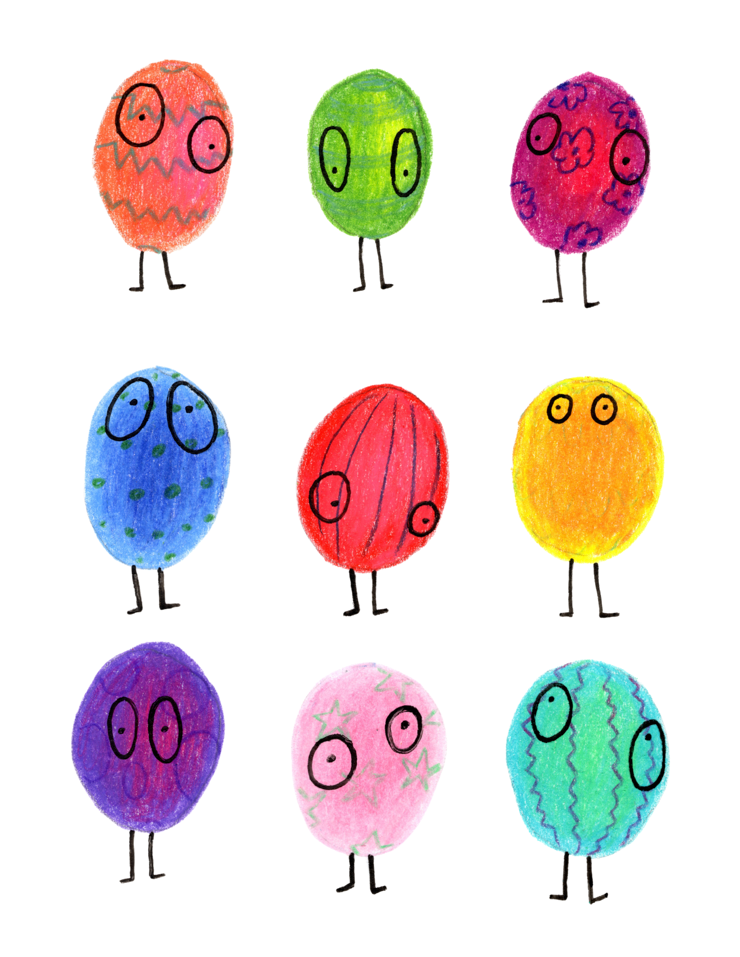 egg friends! easter greeting card