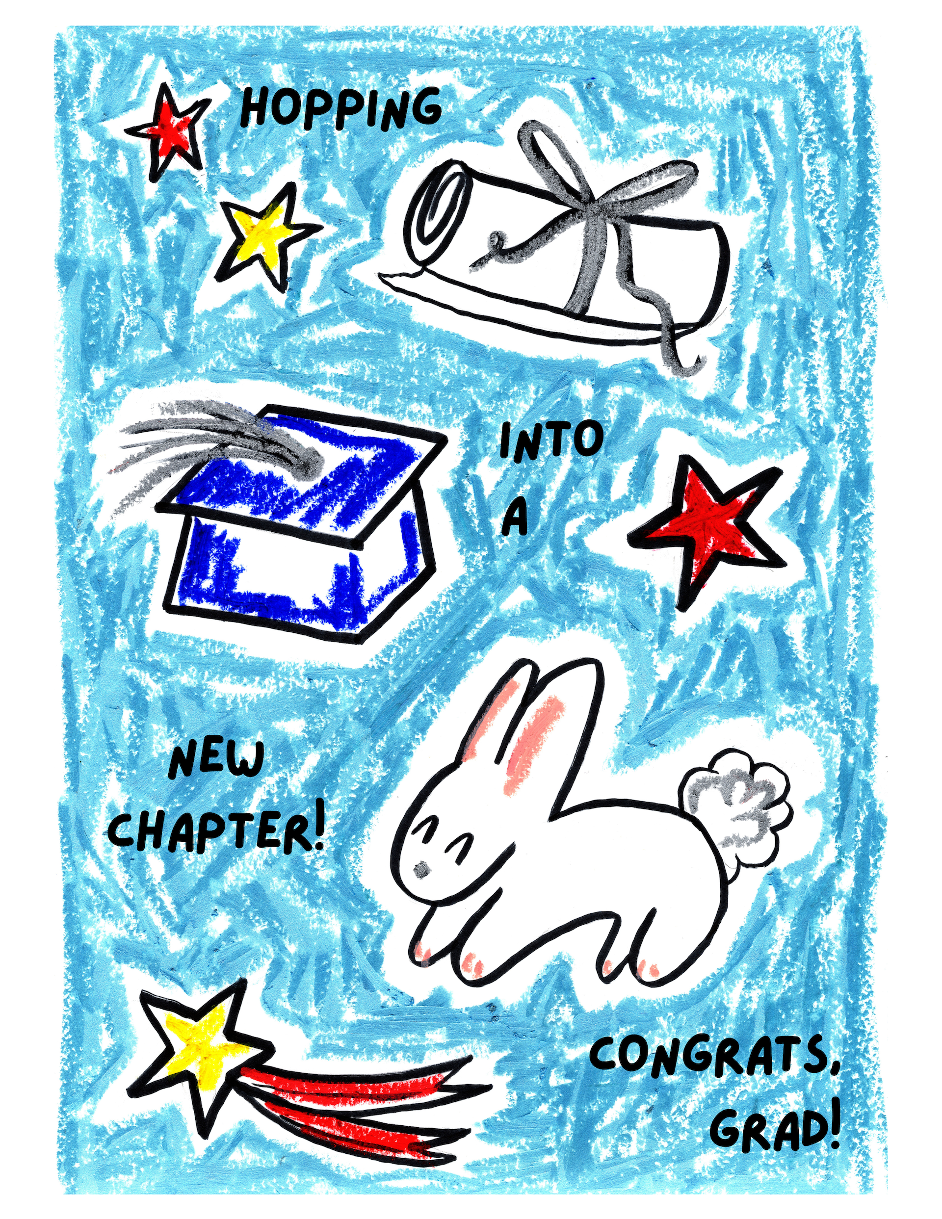 Hopping to Graduation! Greeting Card
