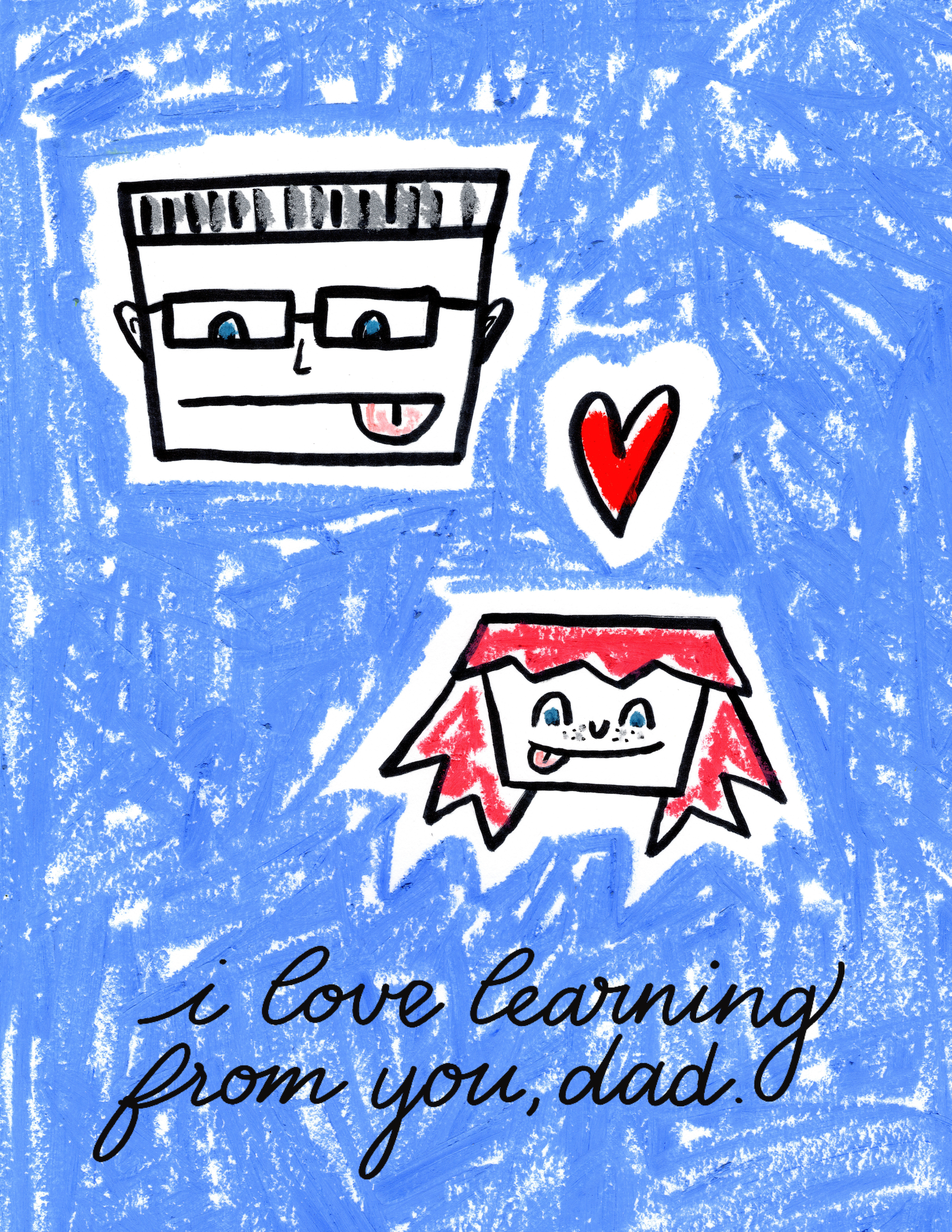 Learning From Dad Greeting Card