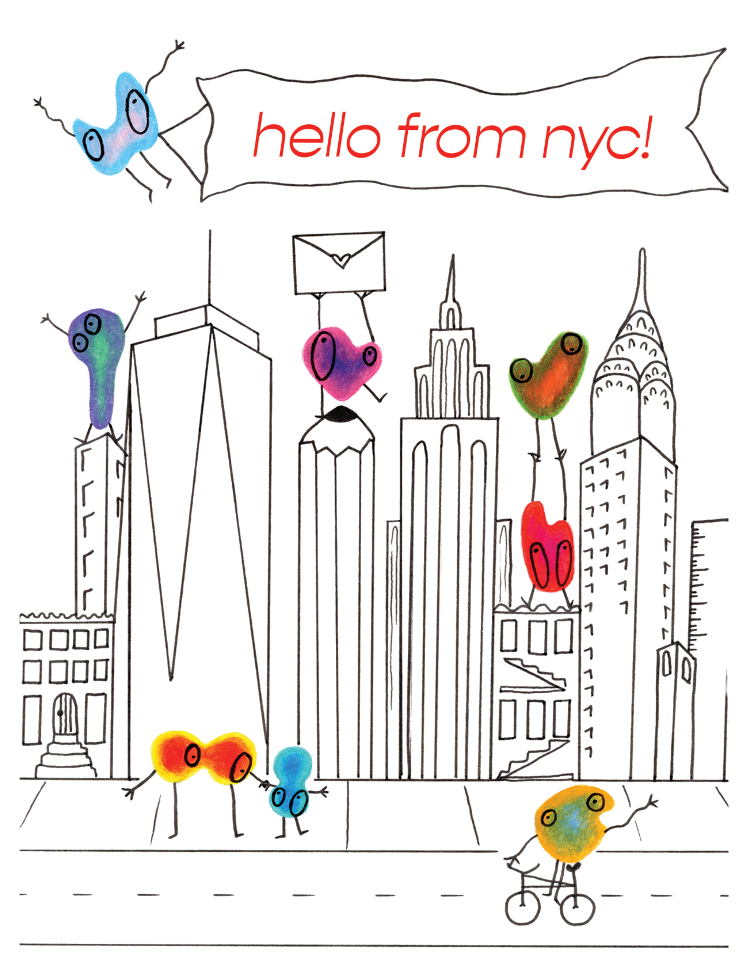 HELLO FROM NYC! - greeting card