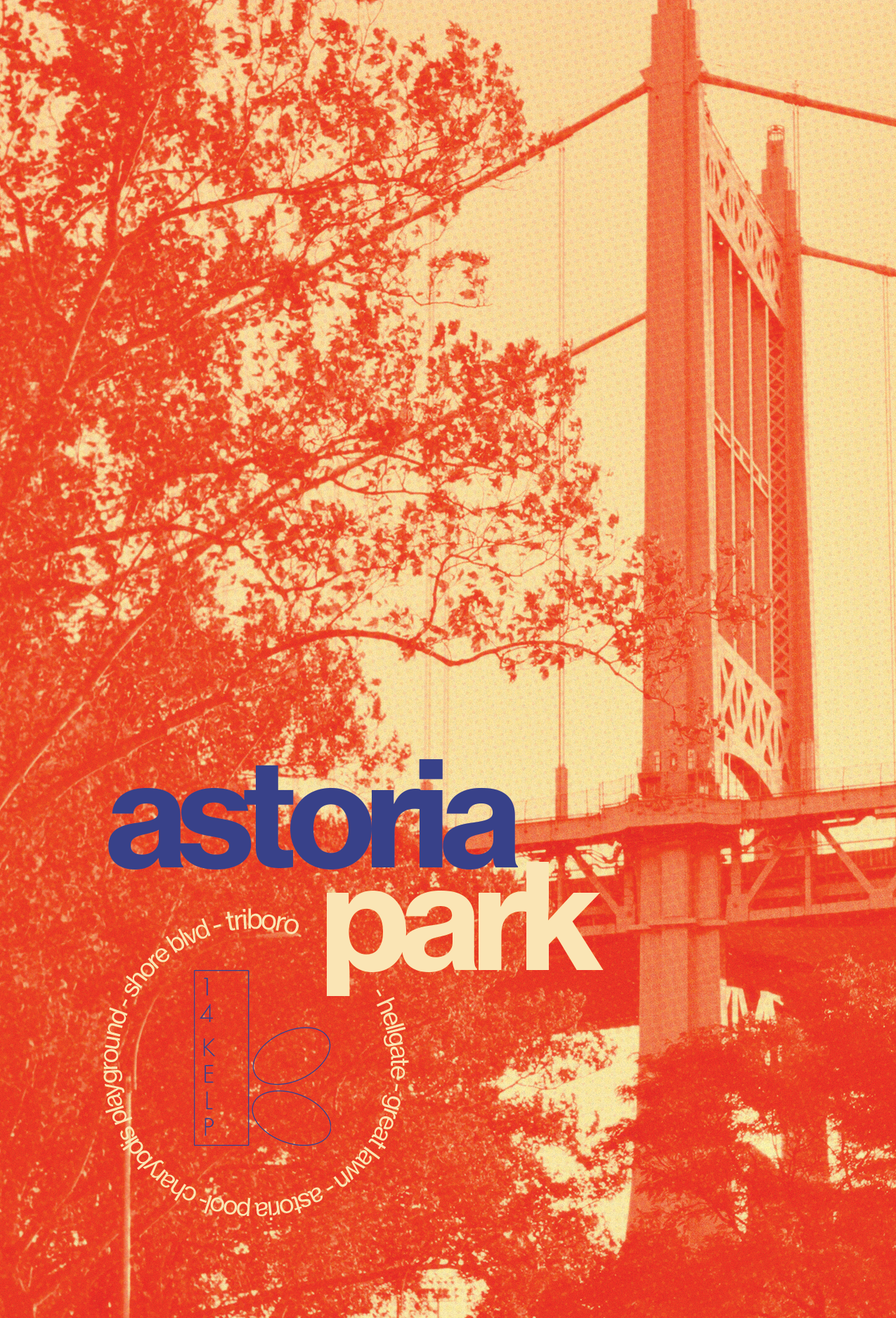 Astoria Park Orange Postcard - KELP RECORDS