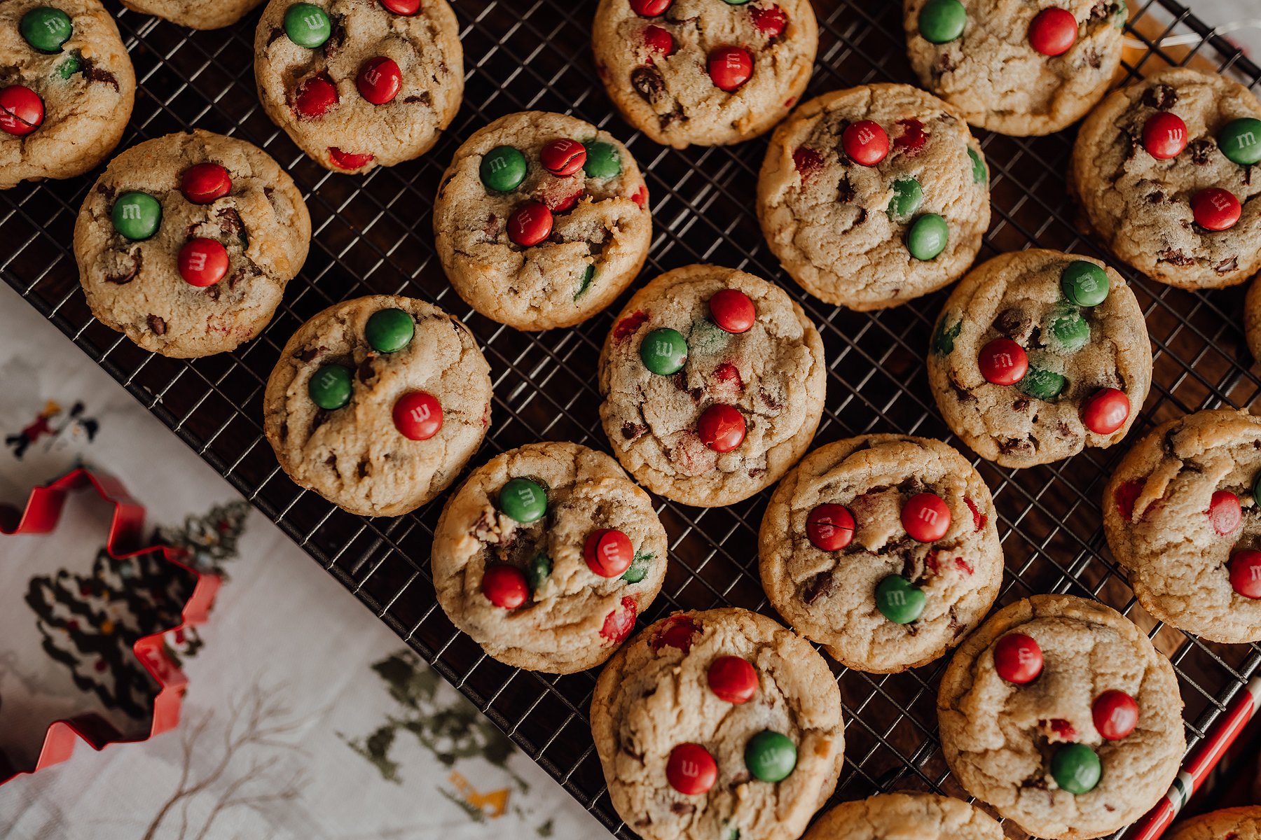 PREORDER - Festive Chocolate Chip M&M Cookies (one dozen)