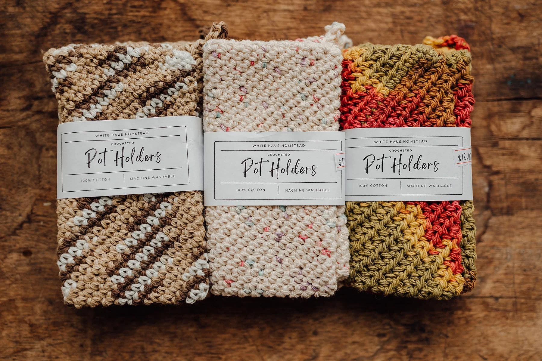 Handmade Crocheted Pot Holders — Set of 2
