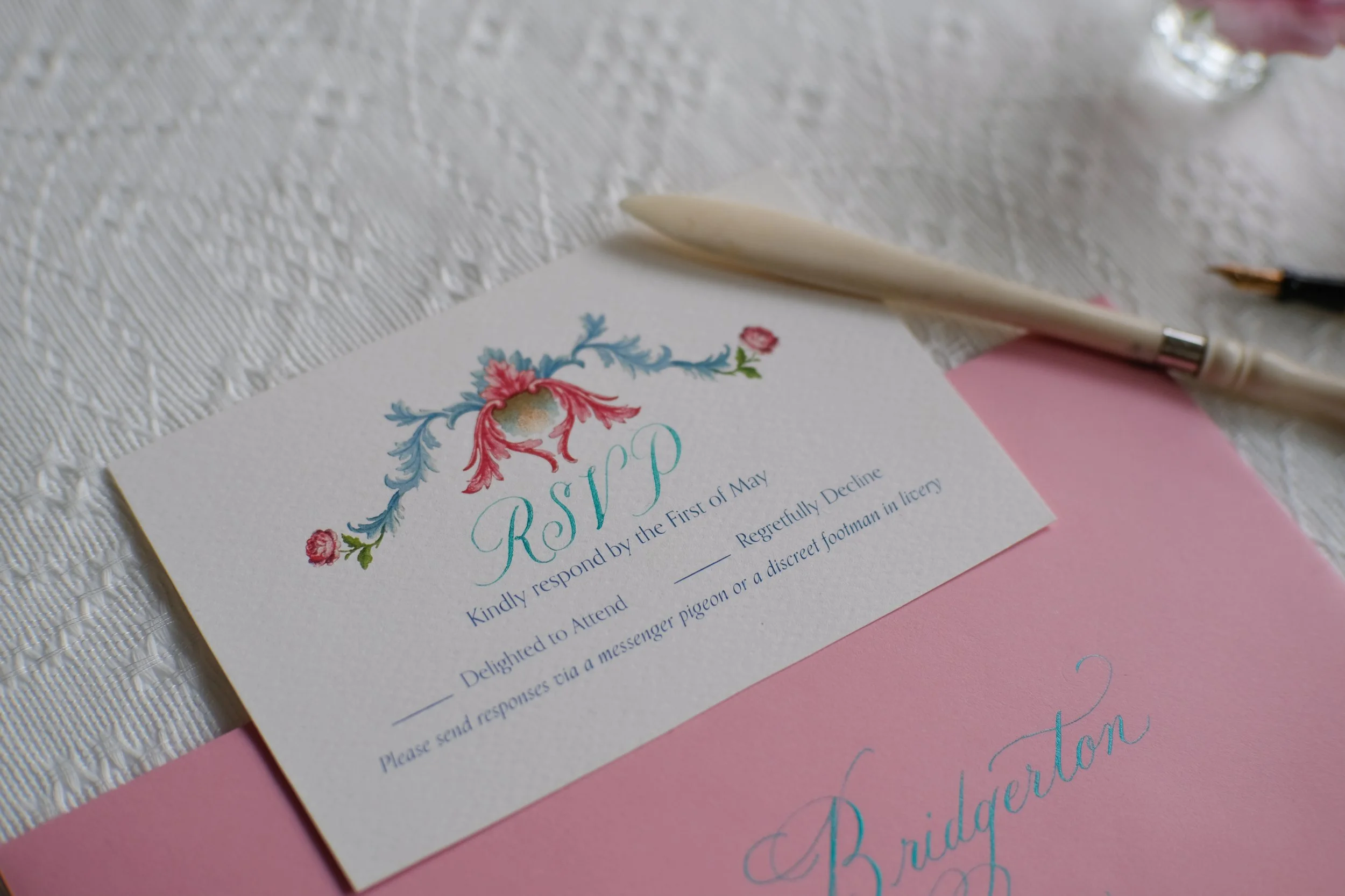 RSVP in calligraphy