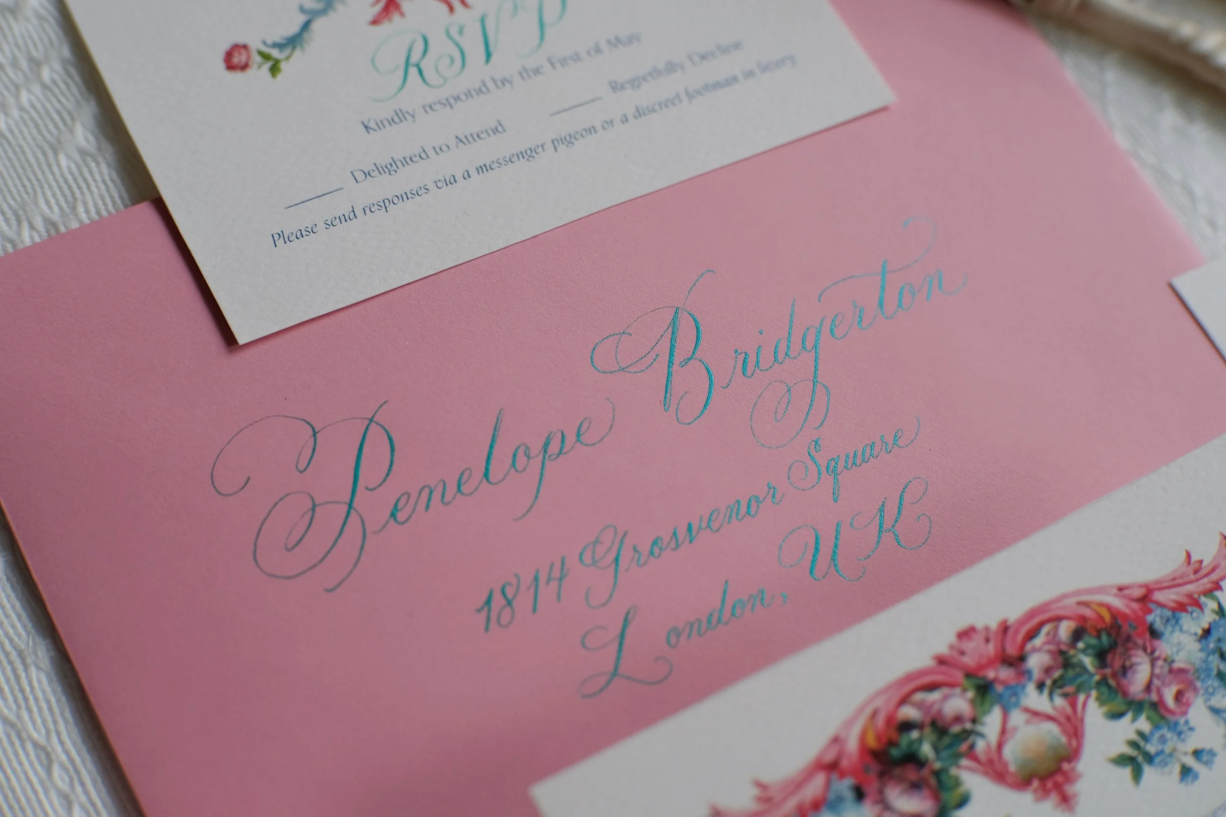 Penelope Bridgerton in Calligraphy on Envelope