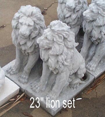 AL591 LION LEFT $72; AL592 LION RIGHT $72; AL593 LION LEFT AND RIGHT SET $144
