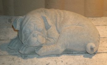 AD309 DOG BULLDOG SLEEPING $20