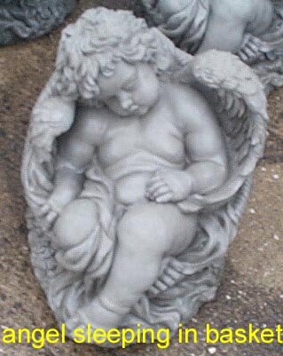 SA128 ANGEL BABY IN BASKET SLEEPING $66