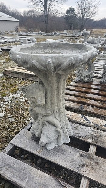 BB230 BEAR BIRD BATH BEARS ON BASE