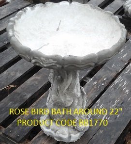 BB1770 ROSE BIRD BATH
