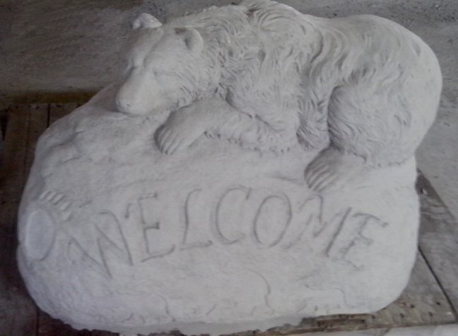 AB137 BEAR ON ROCK LARGE $225