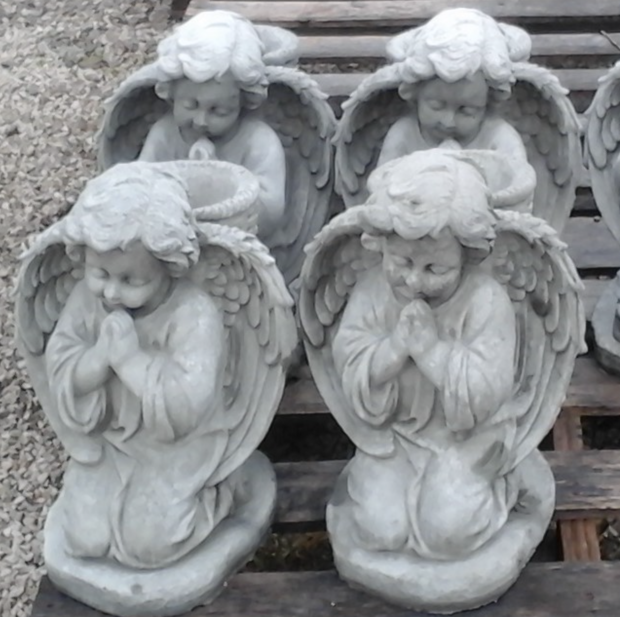 PA105 ANGEL WITH PLANTER ON BACK