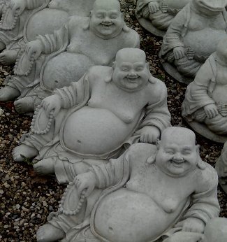 SB230 BUDDHA LAUGHING ON SIDE $45