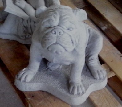 AD307 DOG BULLDOG LARGE $72 (NOT PICTURED: BULLDOG IN FOOTBALL HELMET AD353 SMALL 7" $16; AD351 LARGE 16" $57)