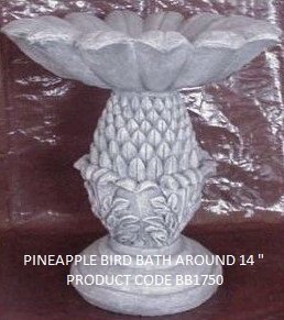 BB1750 PINEAPPLE BIRD BATH