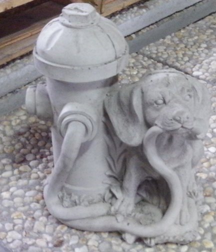 AD333 DOG PUPPY WITH FIRE HYDRANT $27