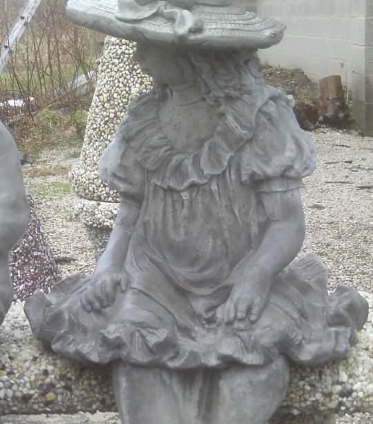 SB173 BENCH SITTER GIRL WITH HAT $105