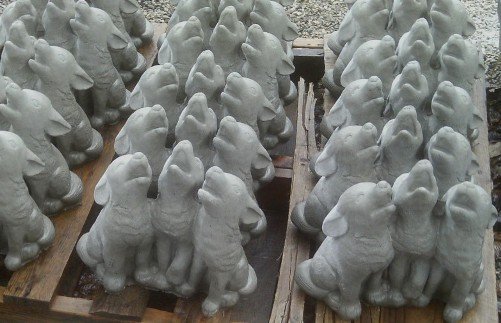 AW953 THREE WOLF PUPS HOWLING $18