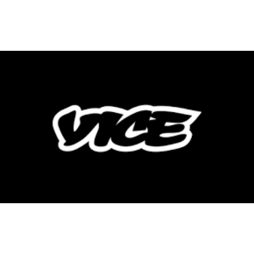 The logo of Vice is displayed with white text on a black background.