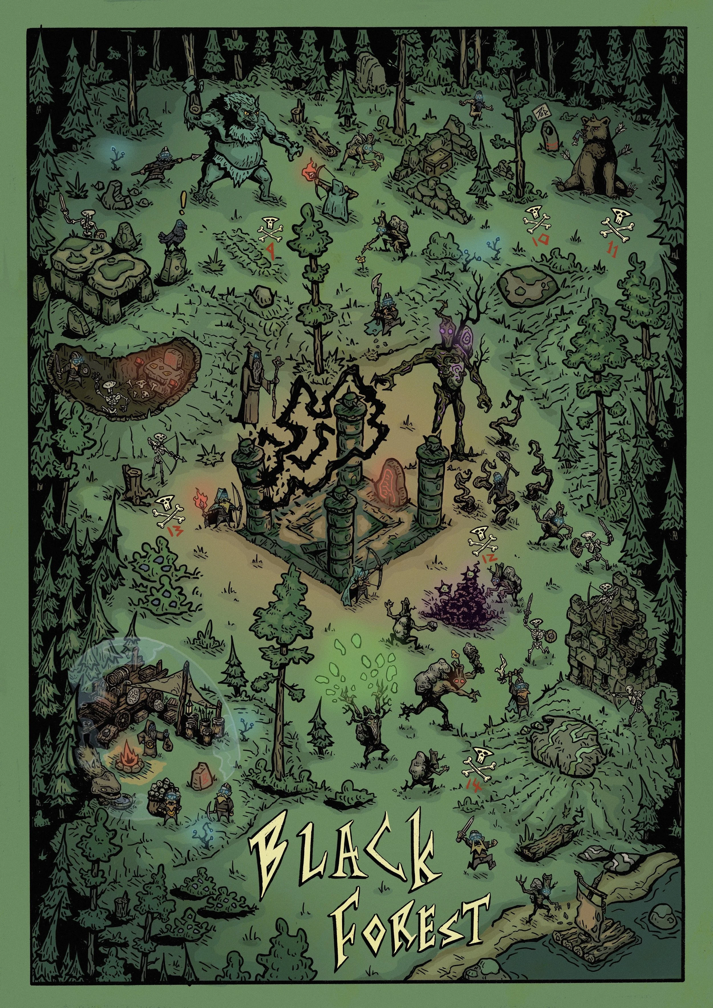 Valheim Fanart - Black Forest Biome