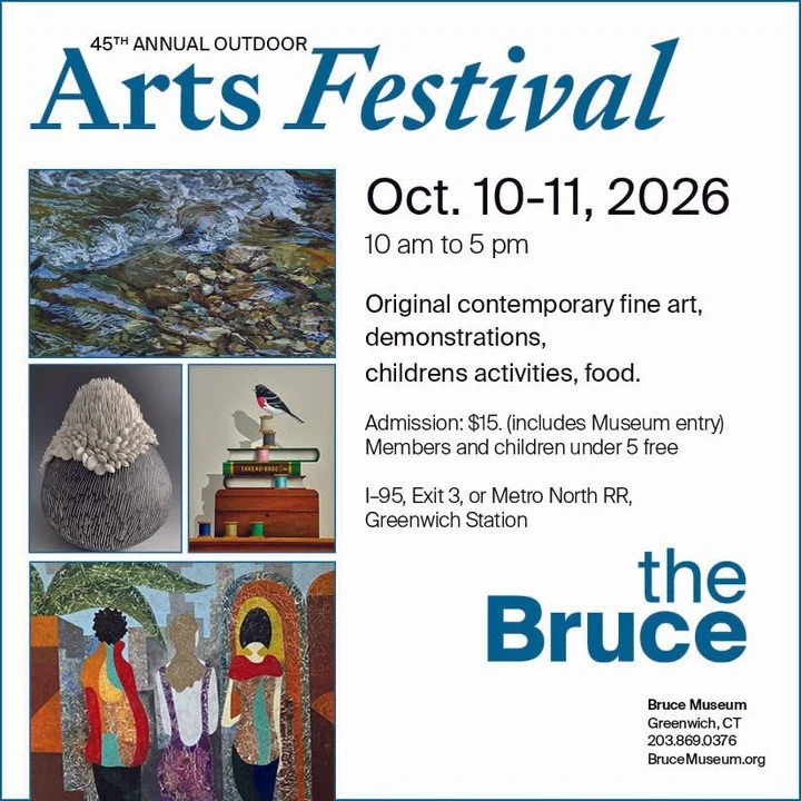 NYC and New England! Come see me this weekend at the 45th Annual Outdoor Arts Festival at the Bruce Museum in Greenwich, CT.⁠
⁠
Saturday 10/10 10 am-5 pm⁠
Sunday 10/11 10 am-5 pm⁠
Admission: $15, which includes museum admission!⁠
booth 33⁠
⁠
I hope y
