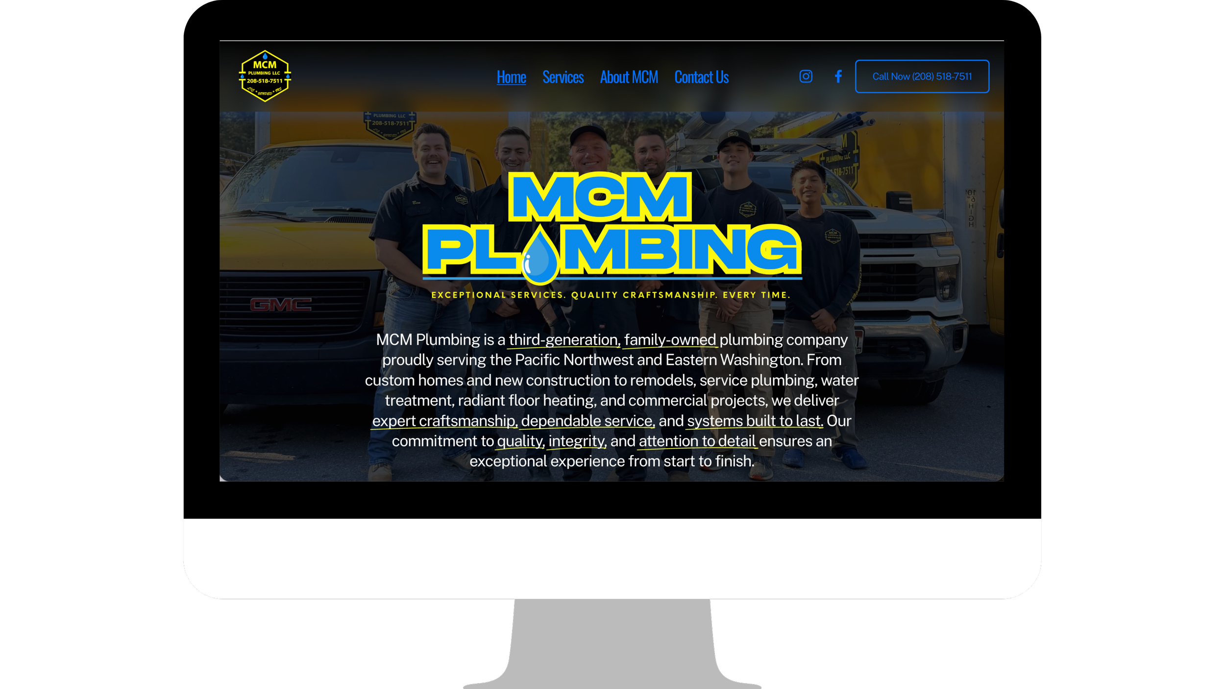 Website Design for Plumbing Company in Hayden, Idaho.