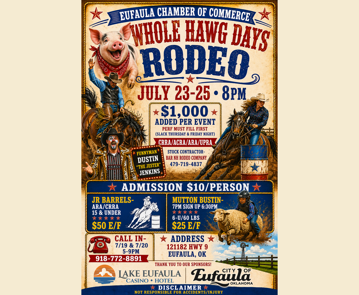A rodeo event with a cowboy being thrown off a bucking horse on a dirt arena, with spectators watching in the background.