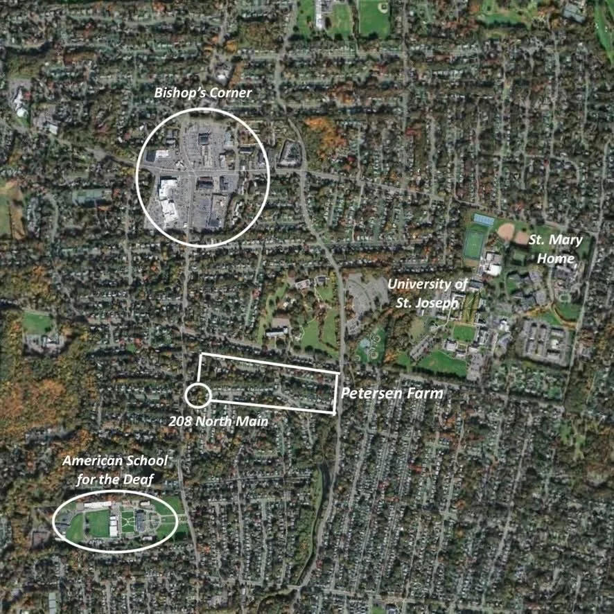 1929- Andrew C. Petersen purchases the Duffy Farm at 208 North Main Street in West Hartford 