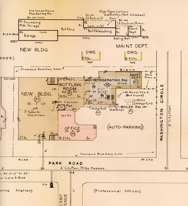 1959 plans submitted for fire insurance coverage 