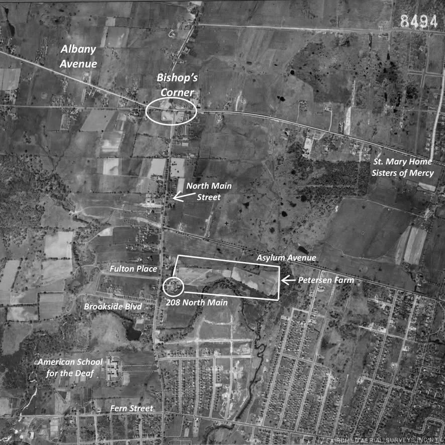 1929- Andrew C. Petersen purchases the Duffy Farm at 208 North Main Street in West Hartford 