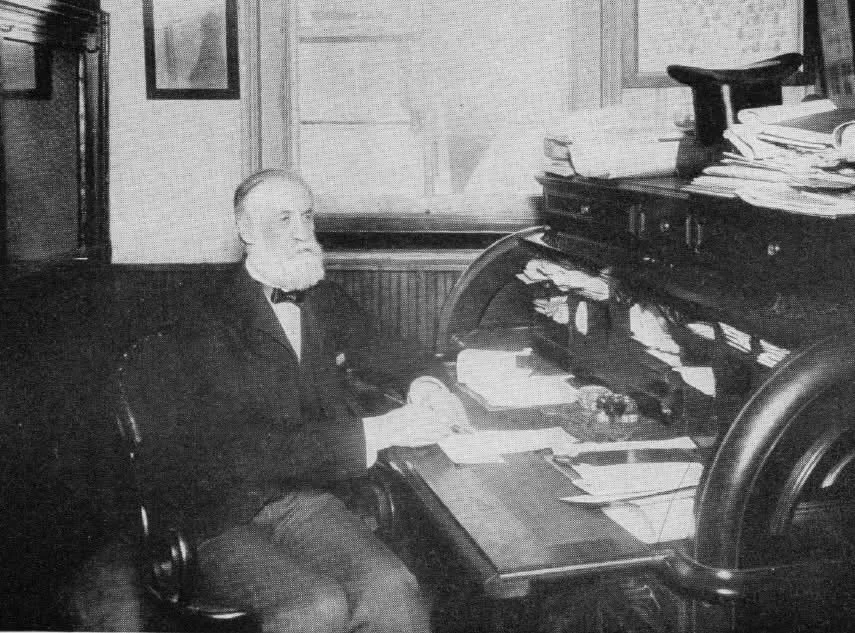 James Talcott at his desk in 1889