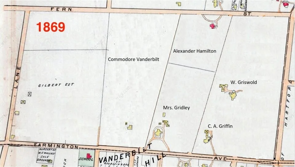 Map of the neighborhood at different times 