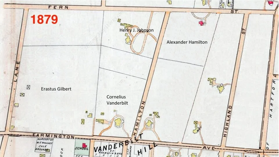 Map of the neighborhood at different times 