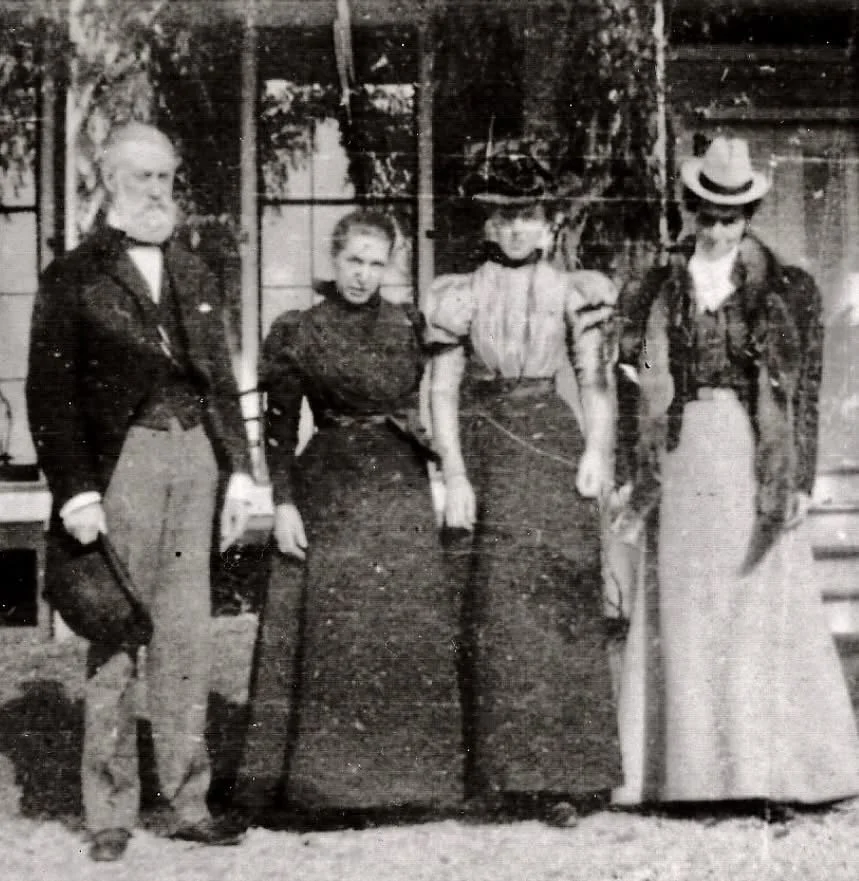 James Talcott with wife Henrietta and daughters Grace and Edith