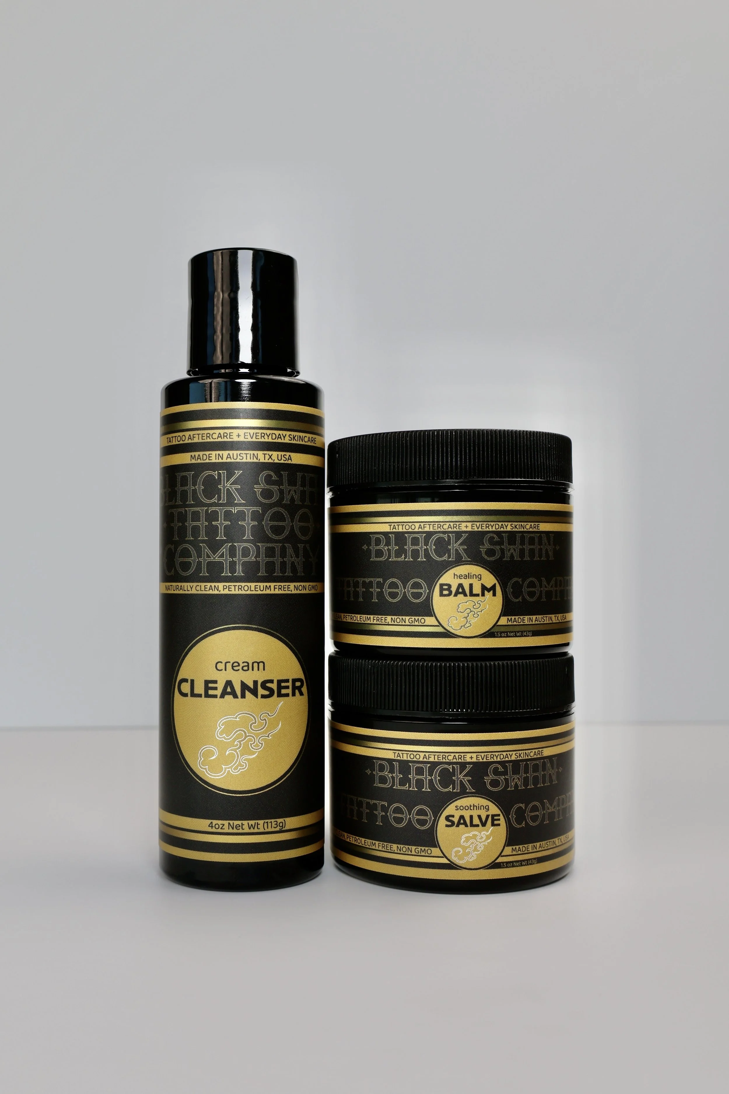 Natural tattoo aftercare kit created by a tattoo artist