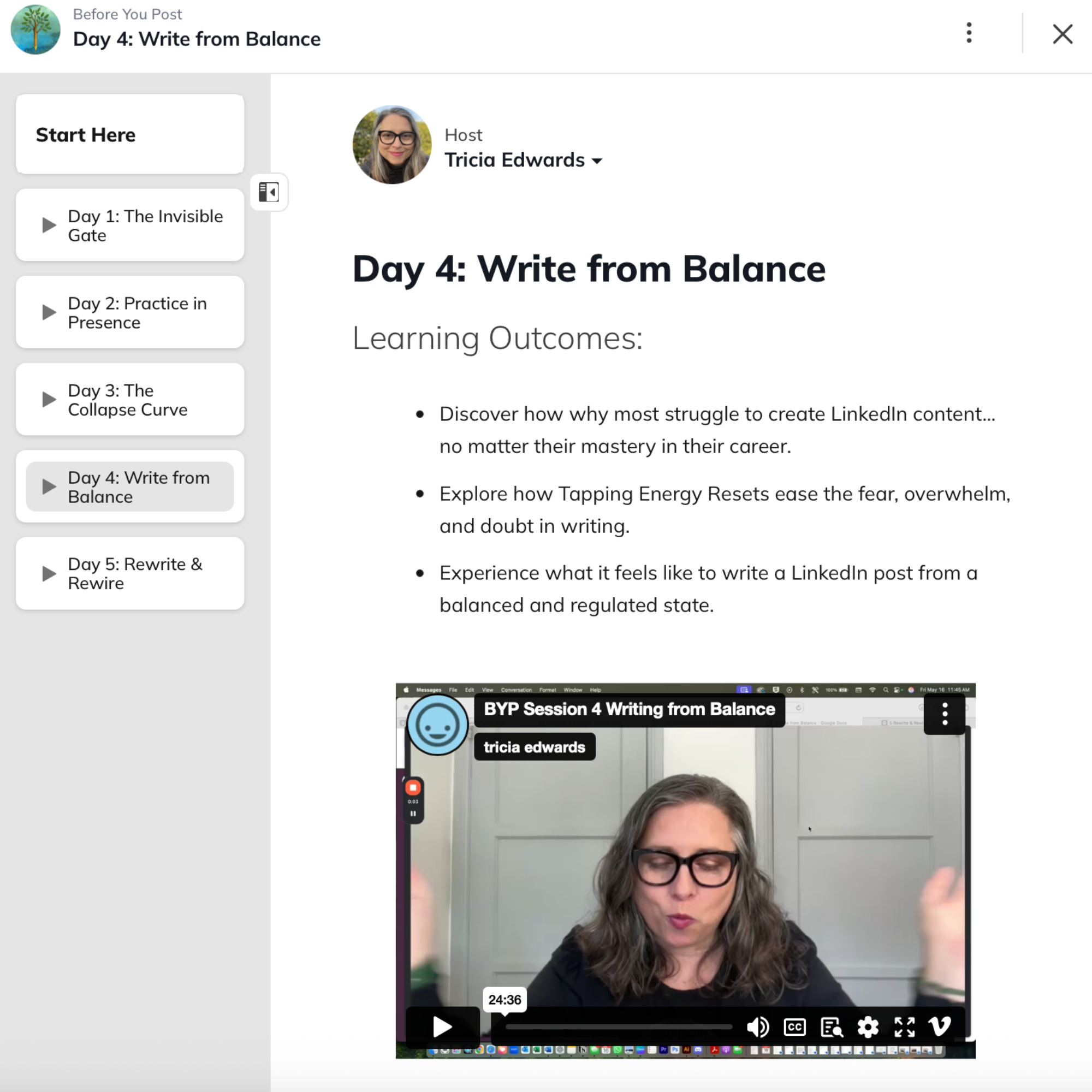 6BYP Tricia Edwards Start Writing Posts for LinkedIn Online Course The Easy Way.png